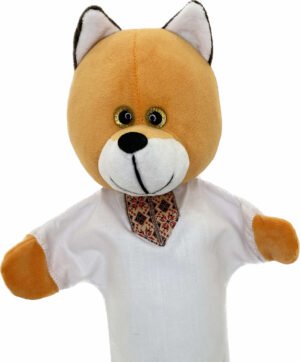 М'яка іграшка рукавичка лисичка рудий 33 см М064