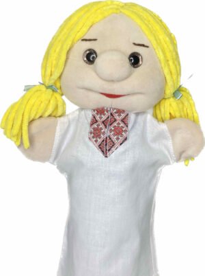 М'яка іграшка рукавичка внучка різнокольоровий 33 см М071