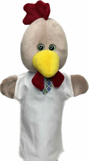 М'яка іграшка рукавичка півник бежевий 33 см М075