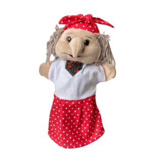 М'яка іграшка-рукавичка баба Яга червоний 33 см М077