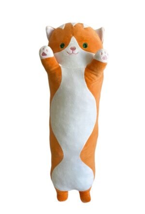 М'яка іграшка подушка обнімашка кіт Батон рудий 55 см М114/1