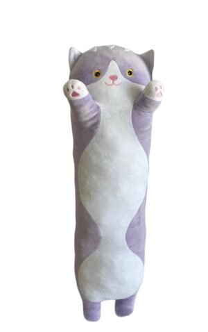 М'яка іграшка подушка обнімашка кіт Батон лавандовий 120 см М114/4