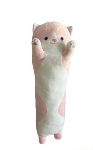 М'яка іграшка подушка обнімашка кіт Батон рожевий 140 см М114/5