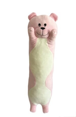 М'яка іграшка подушка обнімашка ведмедик Батон рожевий 55 см М118/1