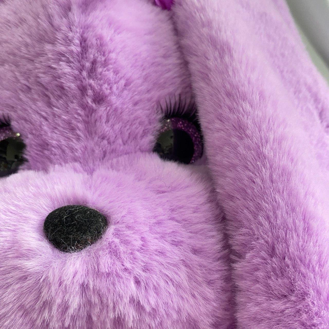 М'яка іграшка зайка Мімі лавандовий 60 см М111/3 - Зображення 4