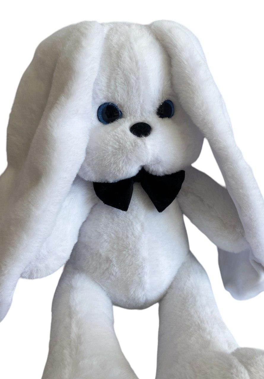 М'яка іграшка зайчик Лакі білий 60 см М112/3