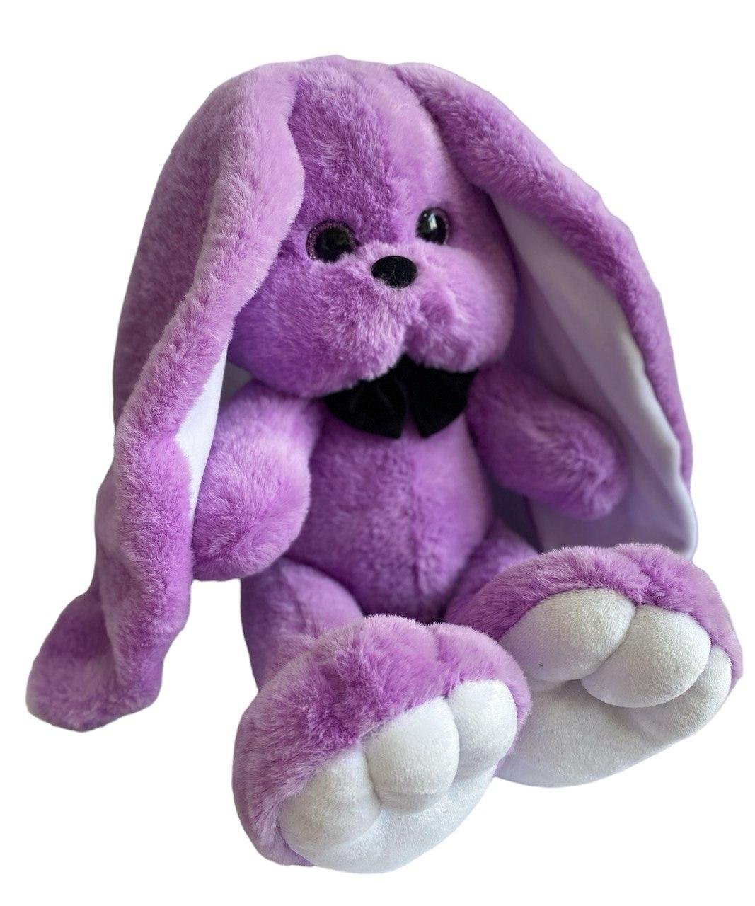 М'яка іграшка зайчик Лакі лавандовий 40 см М112/1 - Зображення 4