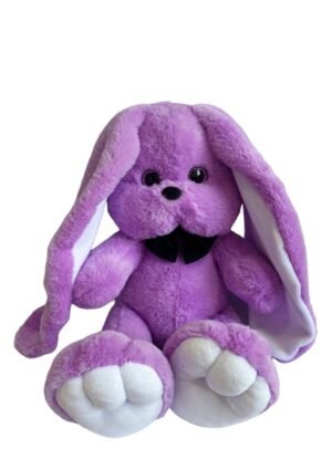 М'яка іграшка зайчик Лакі лавандовий 47 см М112/2