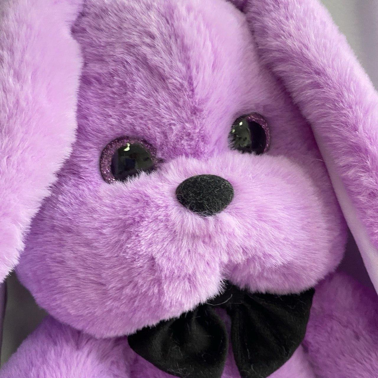 М'яка іграшка зайчик Лакі лавандовий 47 см М112/2 - Зображення 6