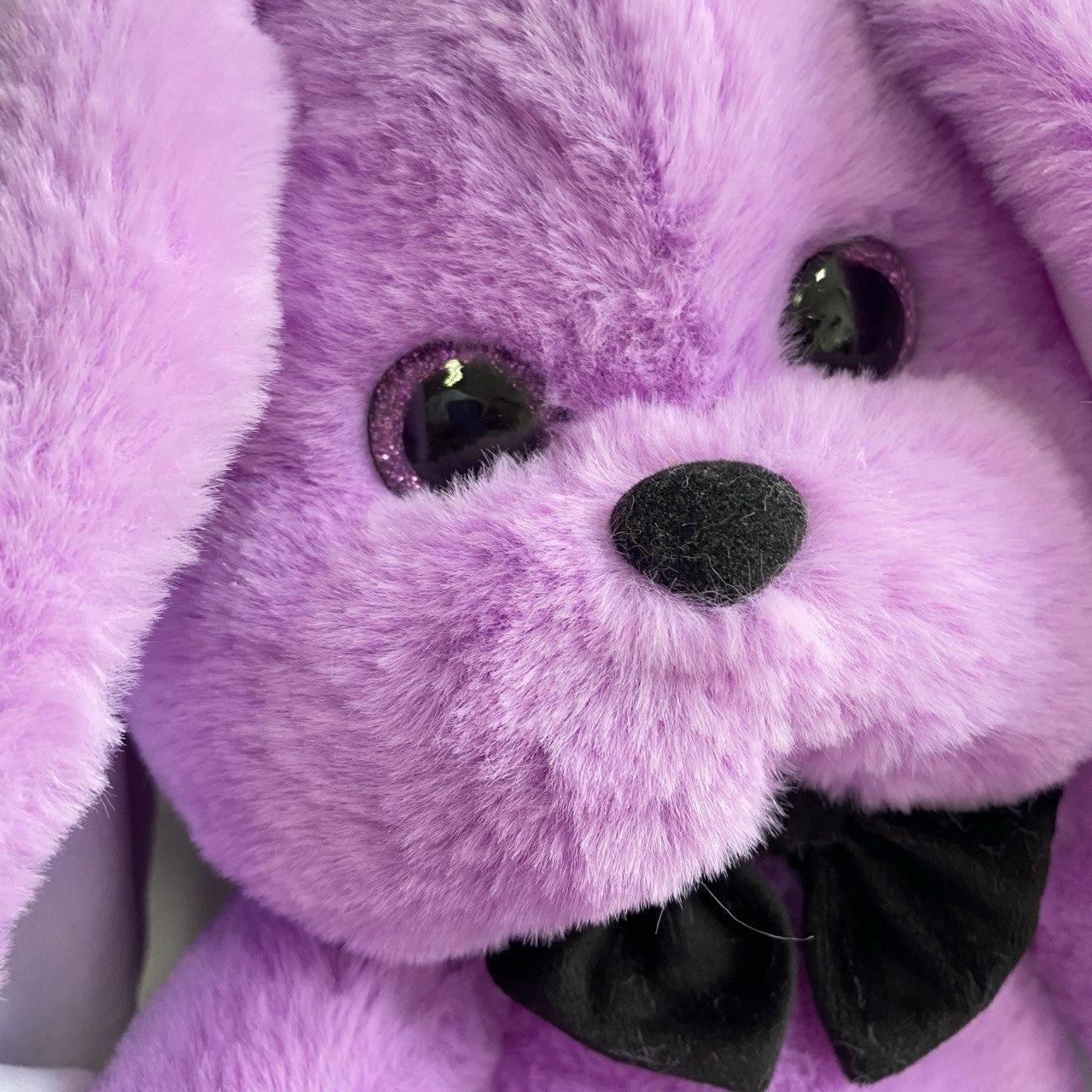 М'яка іграшка зайчик Лакі лавандовий 47 см М112/2 - Зображення 4