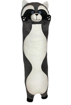 М'яка іграшка подушка обнімашка єнот Батон темно сірий 140 см М116/5