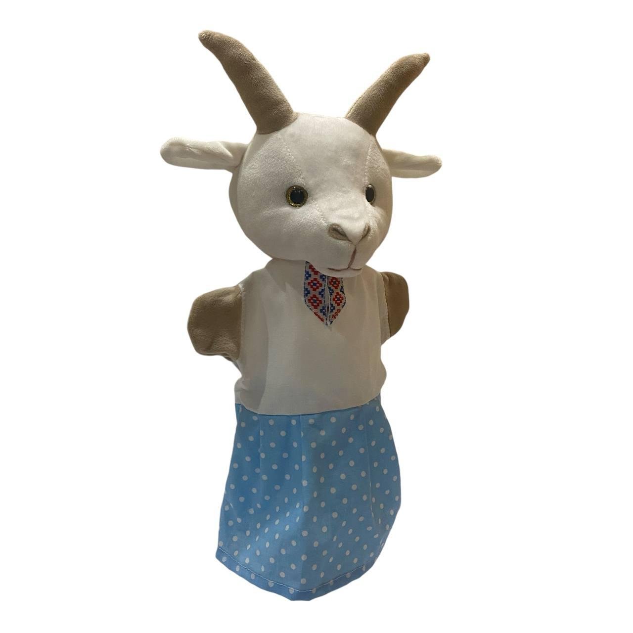 М'яка іграшка рукавичка коза різнокольоровий 33 см М167