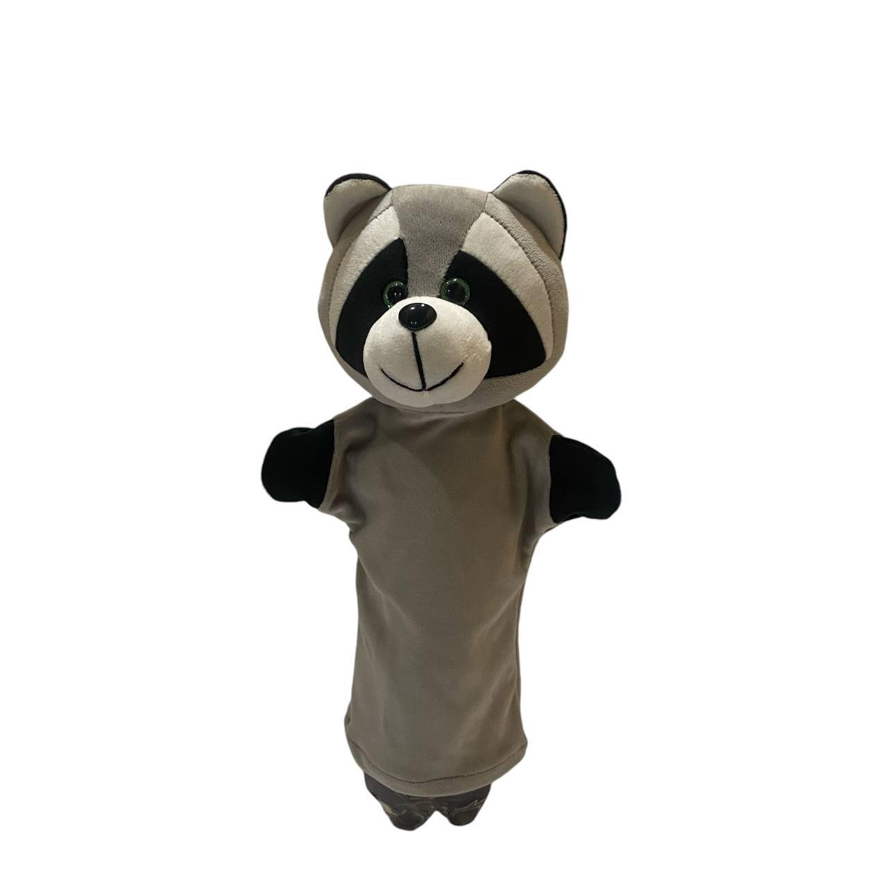 М'яка іграшка рукавичка єнот сірий 33 см М171 - Зображення 2