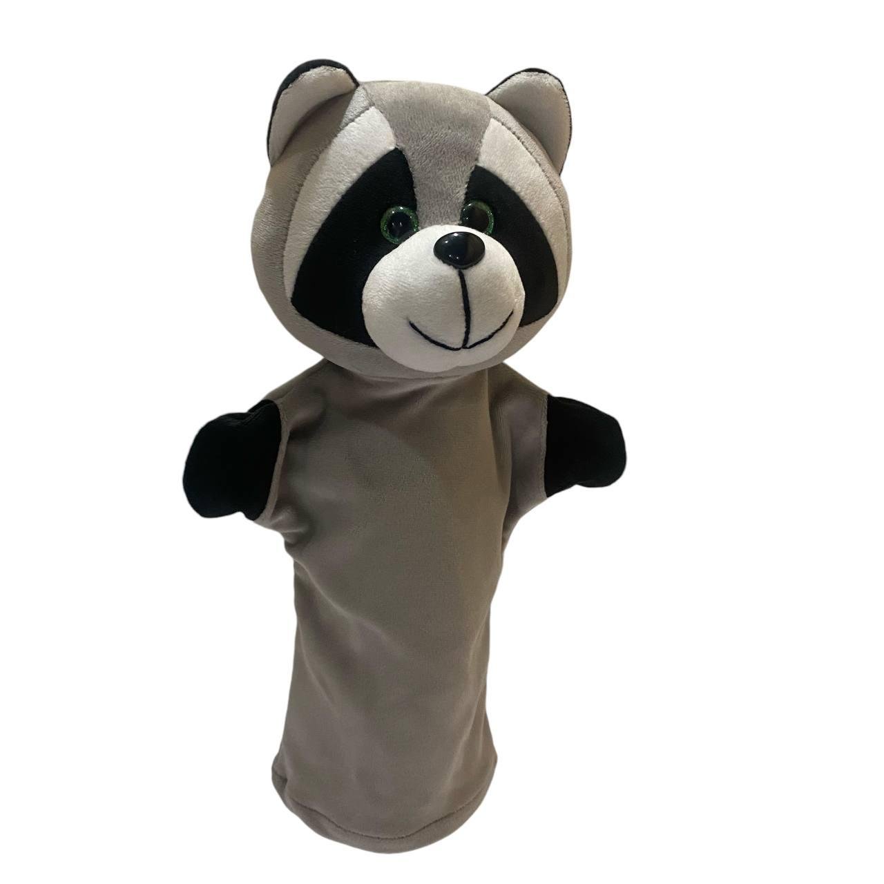 М'яка іграшка рукавичка єнот сірий 33 см М171 - Зображення 3