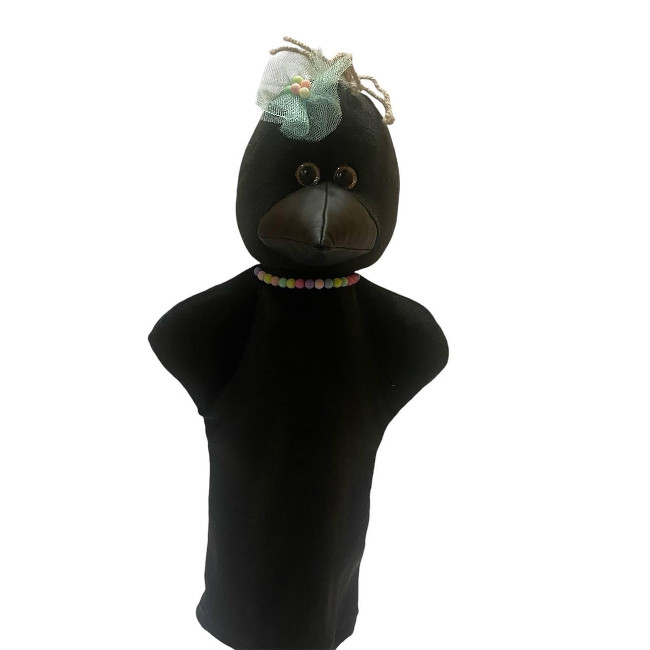 М'яка іграшка рукавичка ворона чорний 33 см М078/1 - Зображення 2