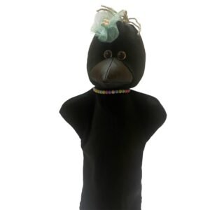 М'яка іграшка рукавичка ворона чорний 33 см М078/1