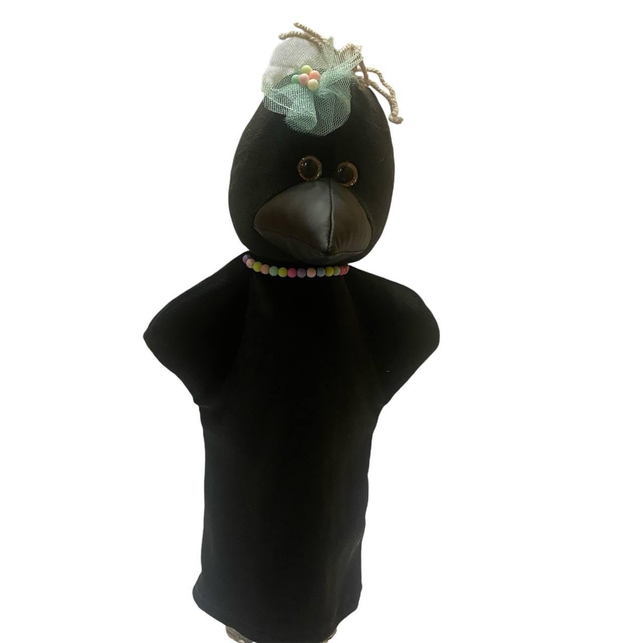 М'яка іграшка рукавичка ворона чорний 33 см М078/1 - Зображення 3