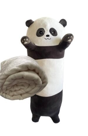 М'яка іграшка подушка обнімашка з пледом 3 в 1 панда Батон 75 см М120/2