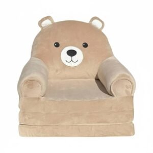 Дитяче м'яке крісло-ліжко трансформер ведмедик бежевий 120 см М205/3